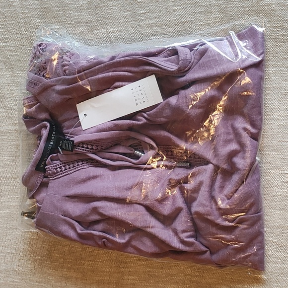 WOMEN: WHITE HOUSE BLACK MARKET LILAC PLUM BLOUSE - Picture 12 of 12